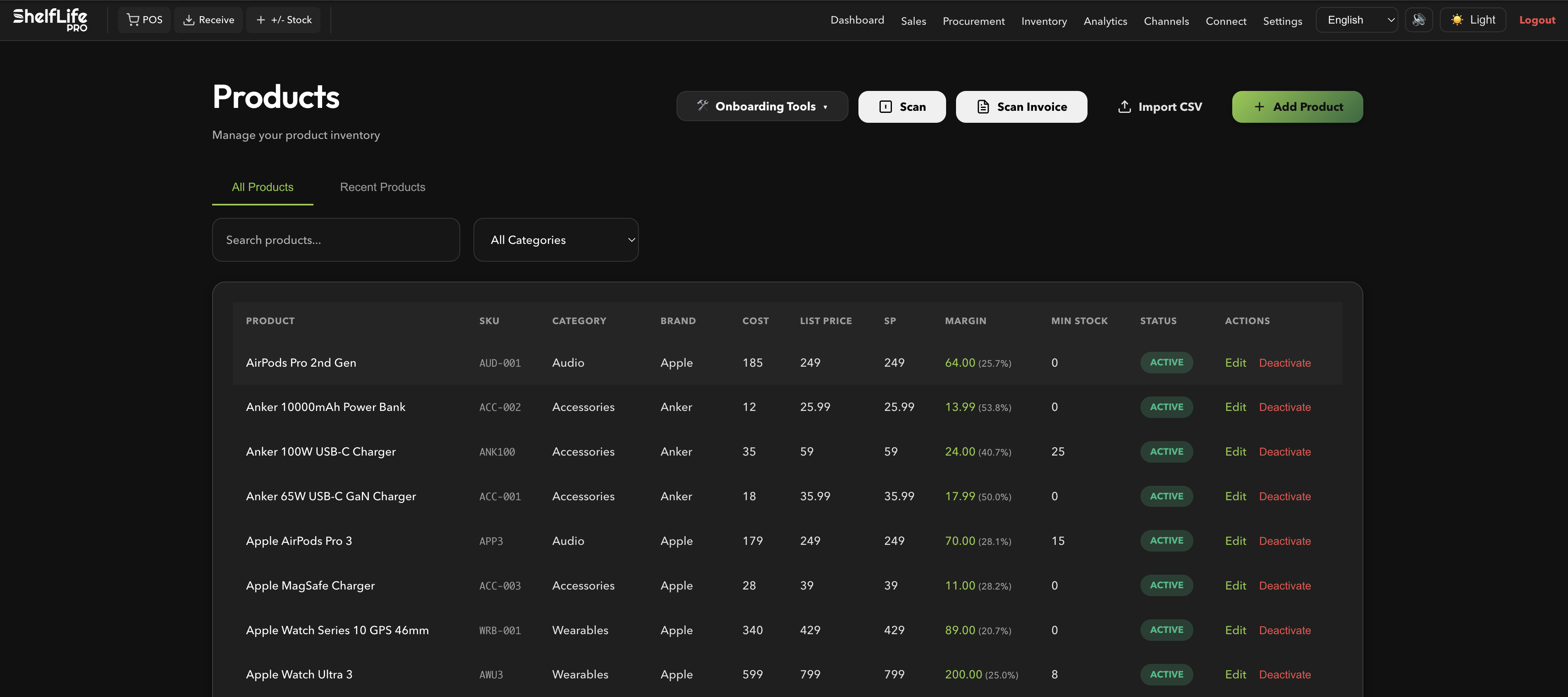 OCR Invoice Import - Scan invoices and auto-populate Receiving data
